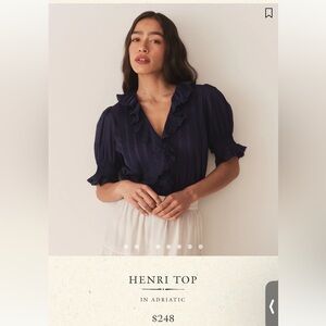 Navy Doen Henri Top